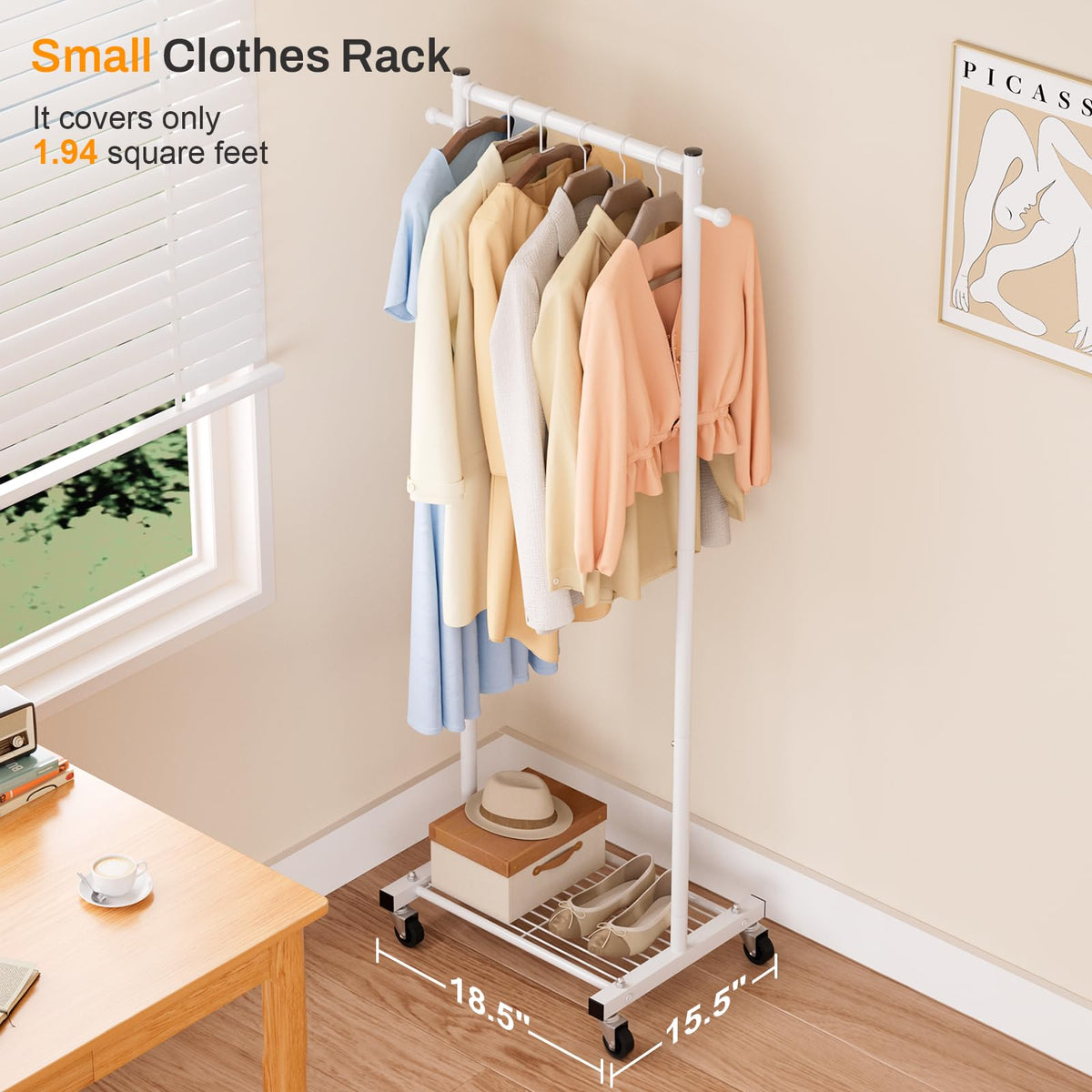 MISSLO rack in a small room demonstrates efficient space organization.