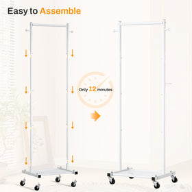 MISSLO rack side hooks offer additional storage for accessories.
