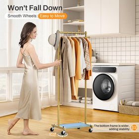 MISSLO small-space clothes rack top hanging bar prevents slipping.
