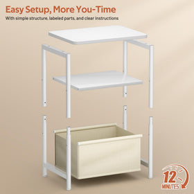 MISSLO Nursery-friendly nightstand complements kid’s room decor.
