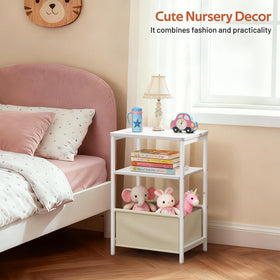MISSLO Nightstand fits small spaces snugly beside bed or chair.