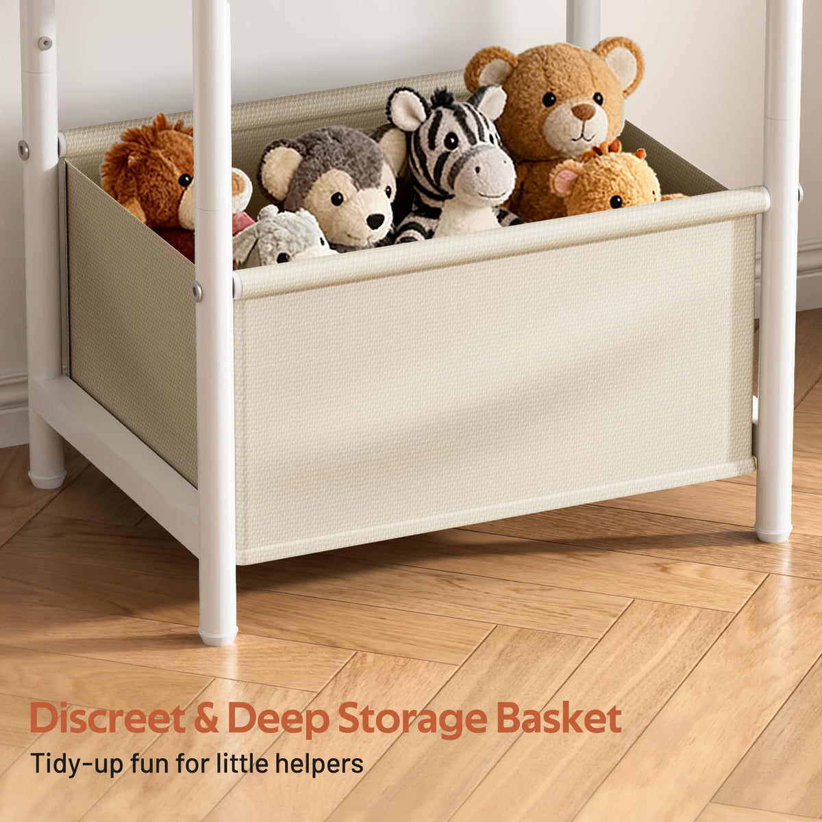 MISSLO Nightstand white finish complements nursery decor and modern interiors.