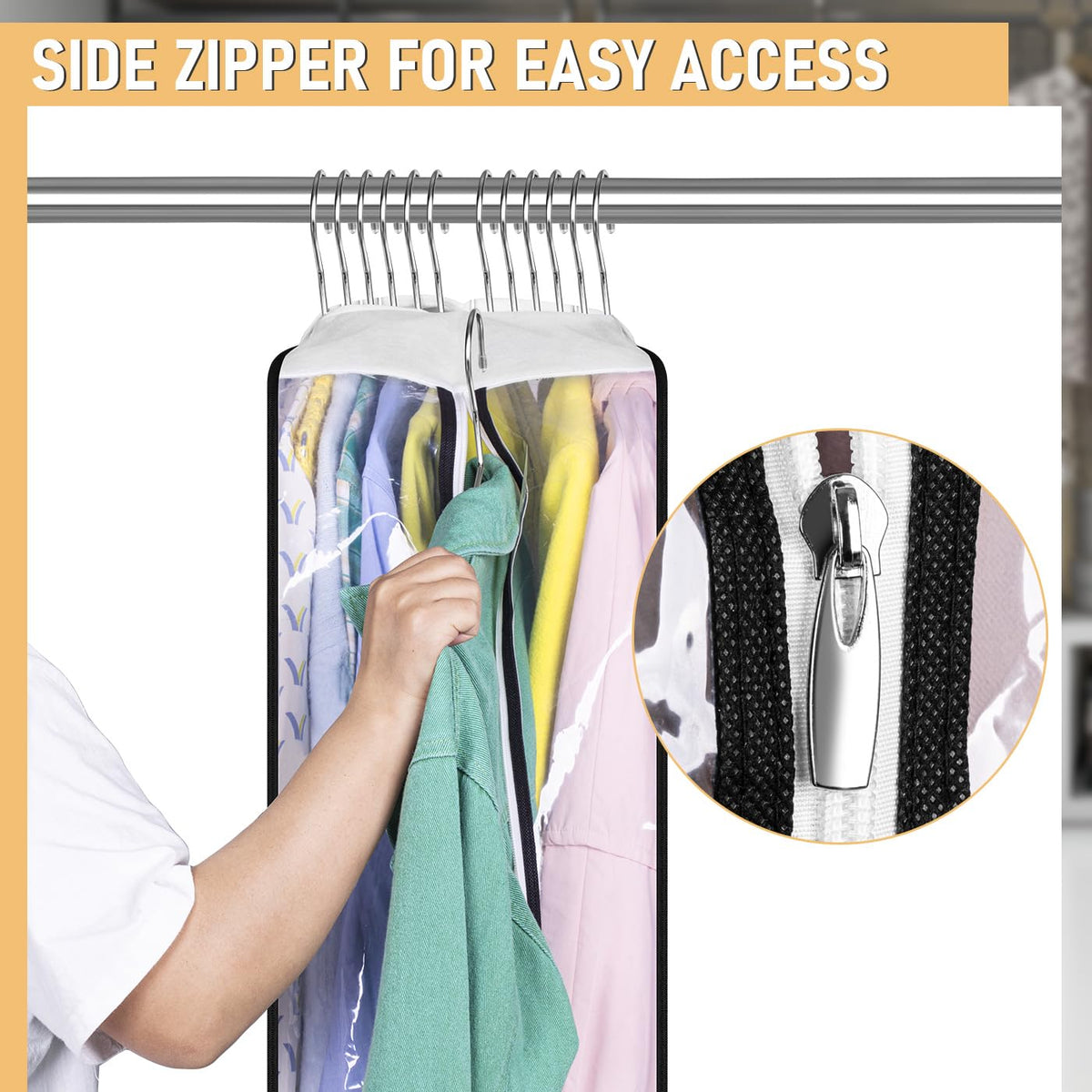 MISSLO waterproof PEVA material keeps clothes protected and visible