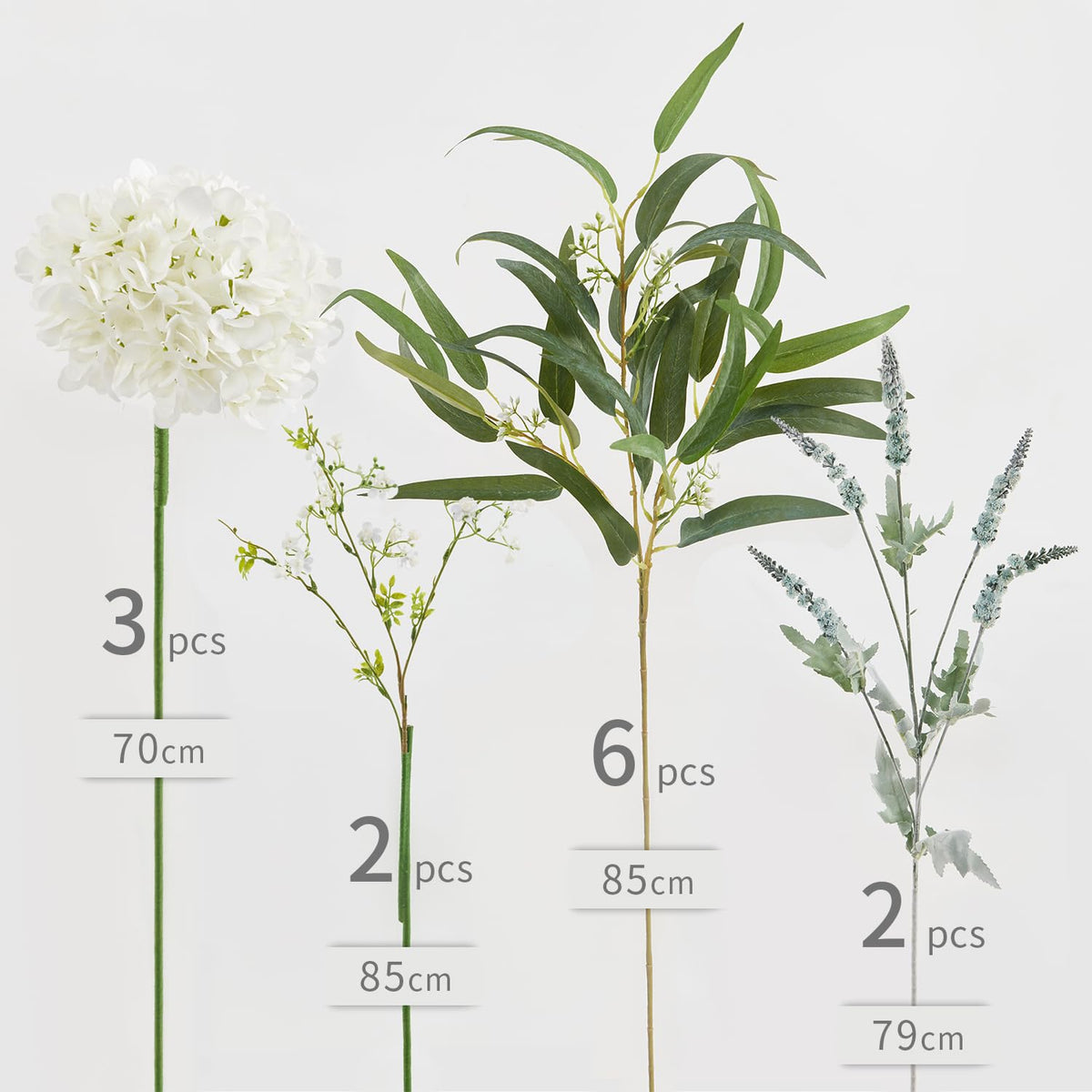 MISSPIN faux eucalyptus-inspired stems elevate wedding centerpieces with lasting beauty.