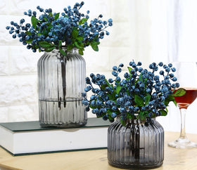 Mistari artificial blueberries stems for 8-inch decorative display