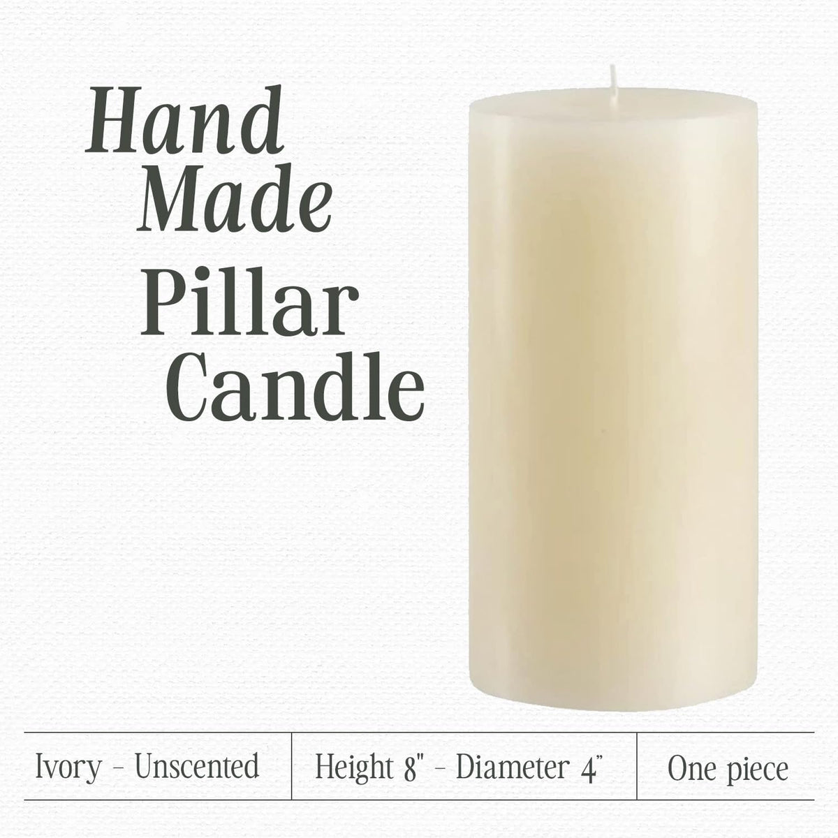 Mister Candle hand-poured ivory unscented close-up showcases premium craft and calm ambiance.