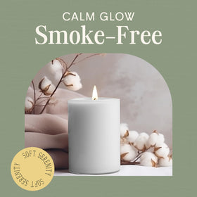 Mister Candle hand-poured pillar candle highlights premium wax quality.