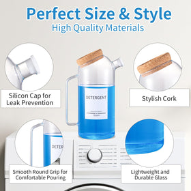 Dispenser capacity 60.9 ounces for efficient storage and refills