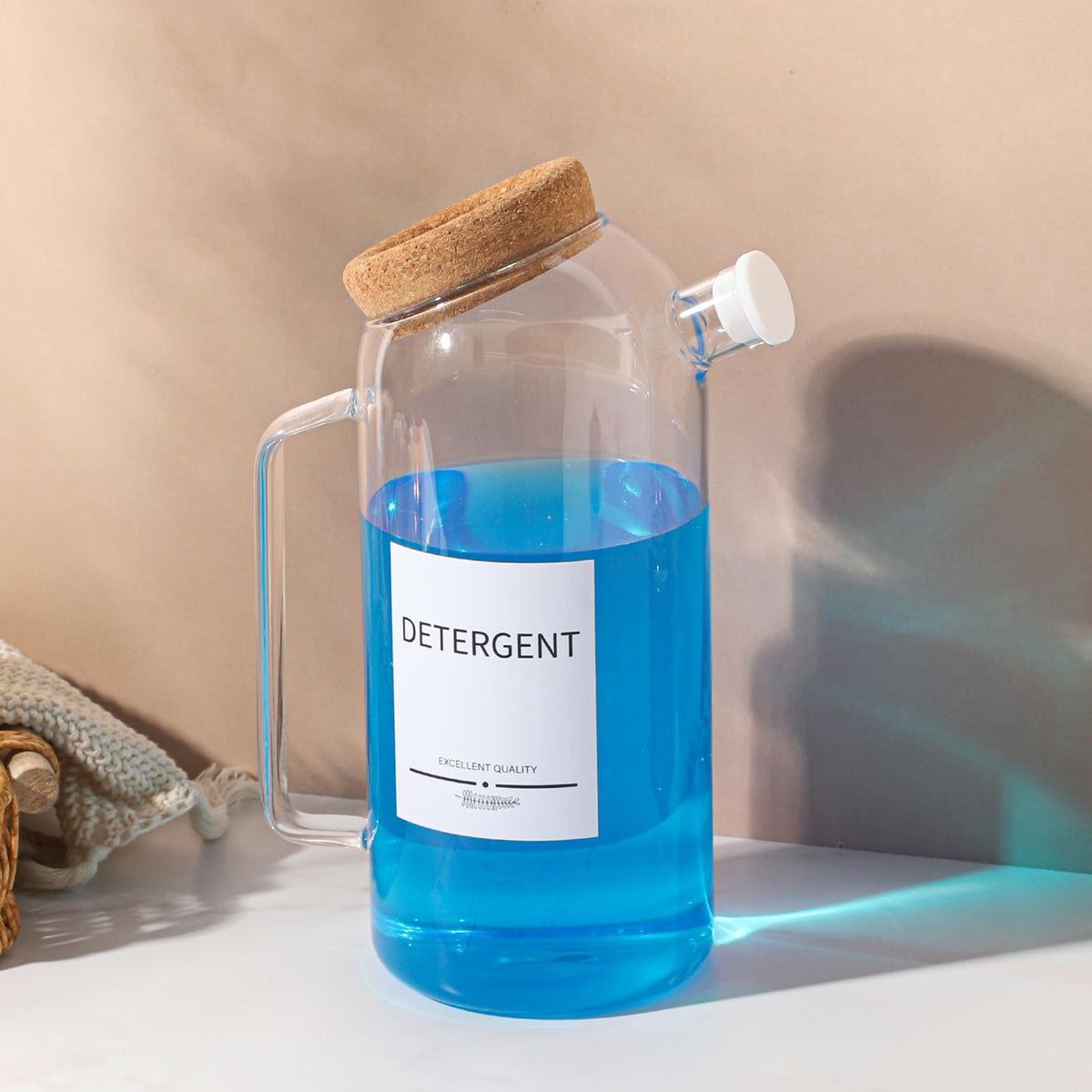 Stylish Mithrgrous laundry dispenser on a countertop in a modern laundry room