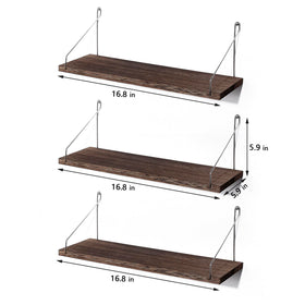 MITIME decorative brackets complementing rustic wood shelves