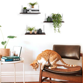 MITIME packaging and care information for durable, ready-to-hang shelves