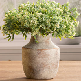 Mitt&Ditt ceramic flower vase with off-white finish ideal for tabletop display