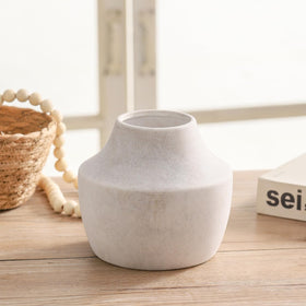 Close-up of Mitt&amp;Ditt vase showing weathered glaze and rustic charm for living spaces
