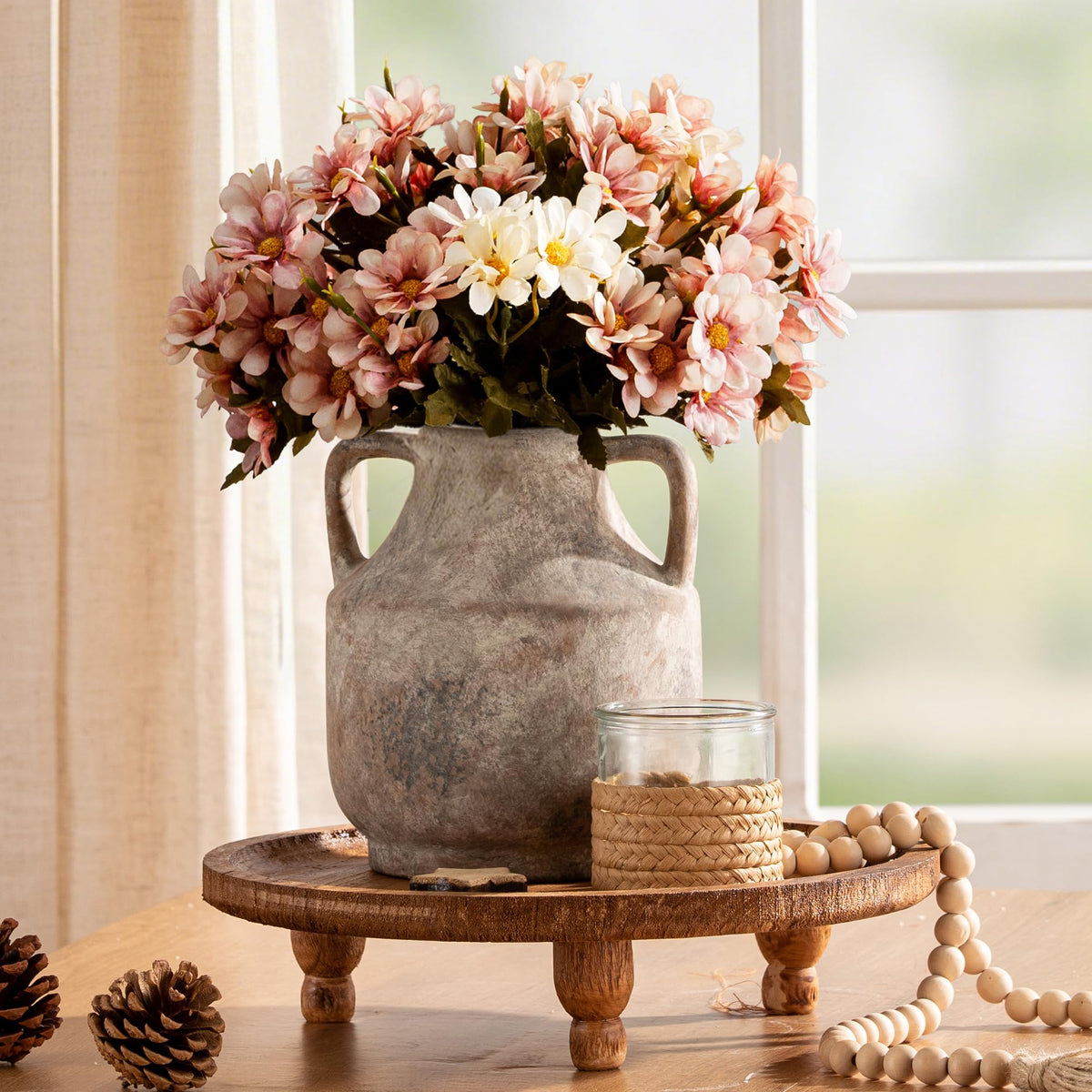 Mitt&Ditt dried flowers vase with handles for year-round arrangements