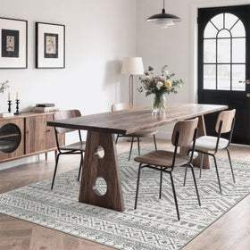 Miukiki grey soft texture rug suits any room with cleaning-friendly care.
