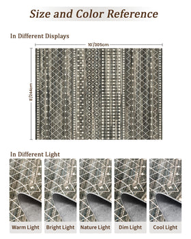 Miukiki rug with non-slip backing stays in place, reducing slips on hardwood and tile floors.
