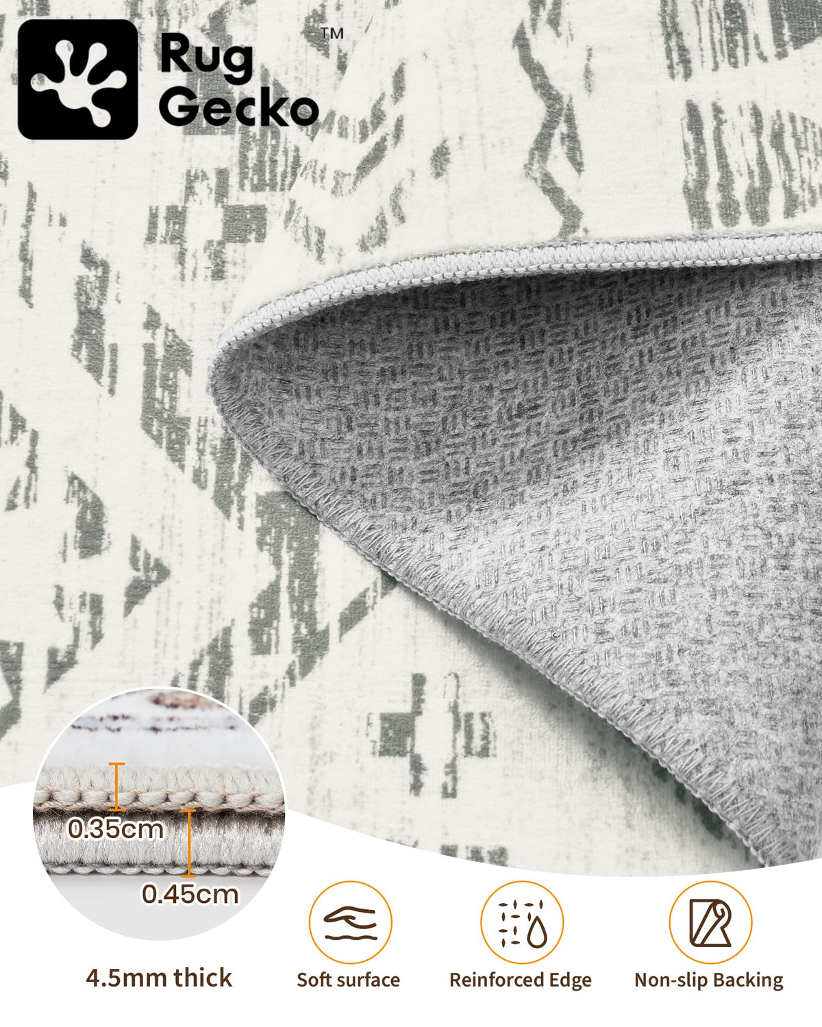 Miukiki washable rug for easy cleaning and day-to-day maintenance