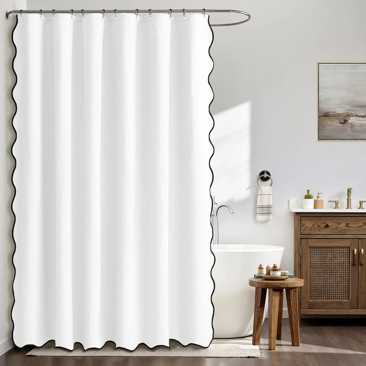 MIULEE 12 metal hooks set for smooth curtain installation.