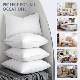 MIULEE 18x18 pillow insert four-pack display for coordinated styling