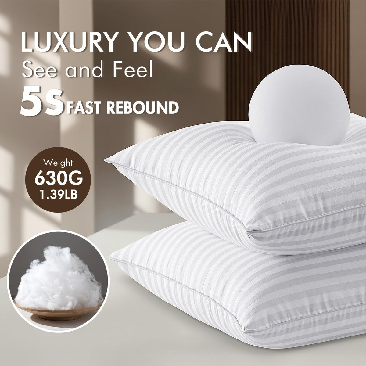 MIULEE 18x18 insert 100% cotton cover for breathable comfort