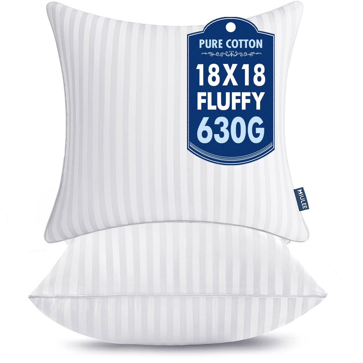 MIULEE 18x18 pillow insert soft-support for everyday comfort