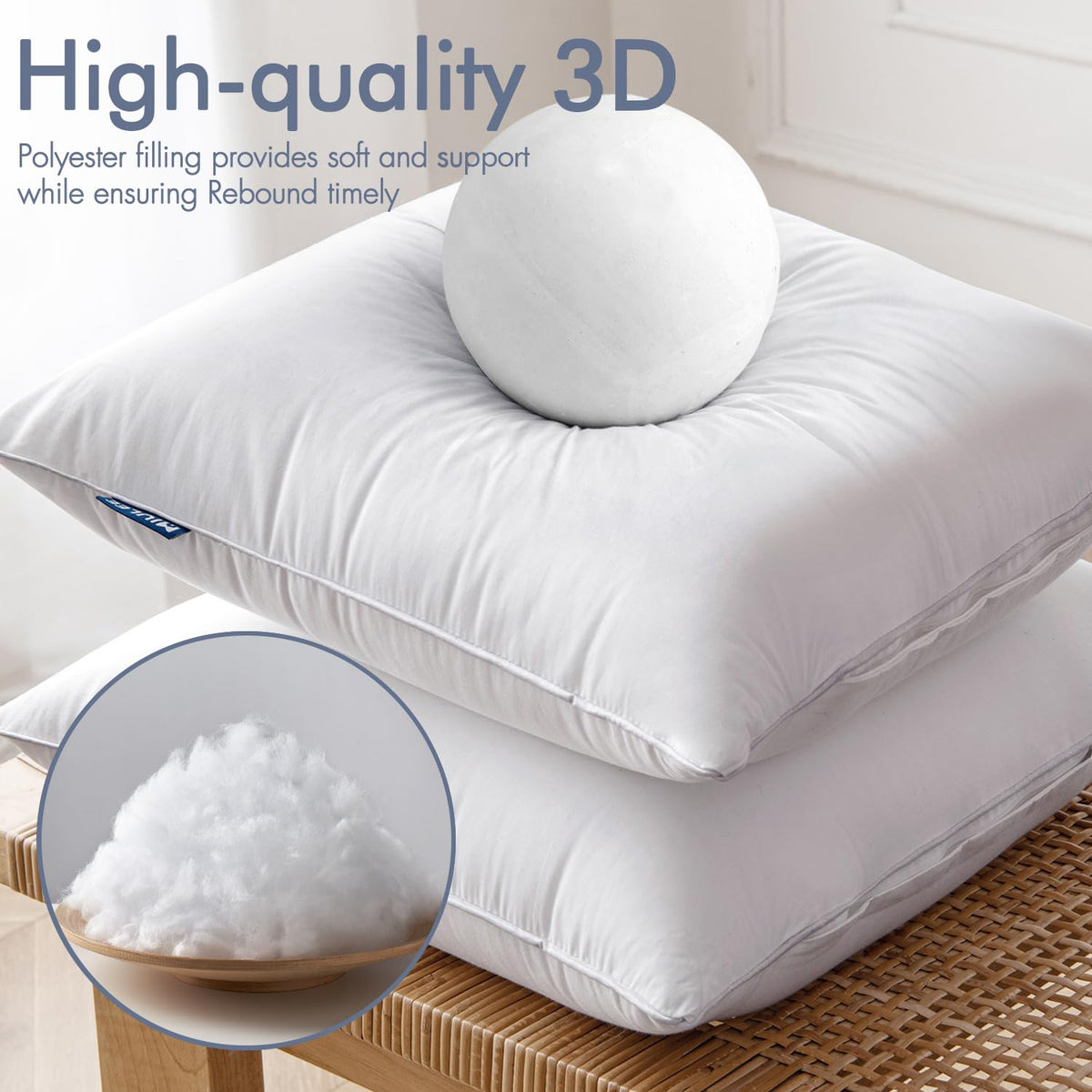 MIULEE two-pack 18x18 inserts vacuum-packed expanding to full shape