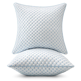 MIULEE 20x20 pillow inserts provide cooling memory foam for sofa comfort.