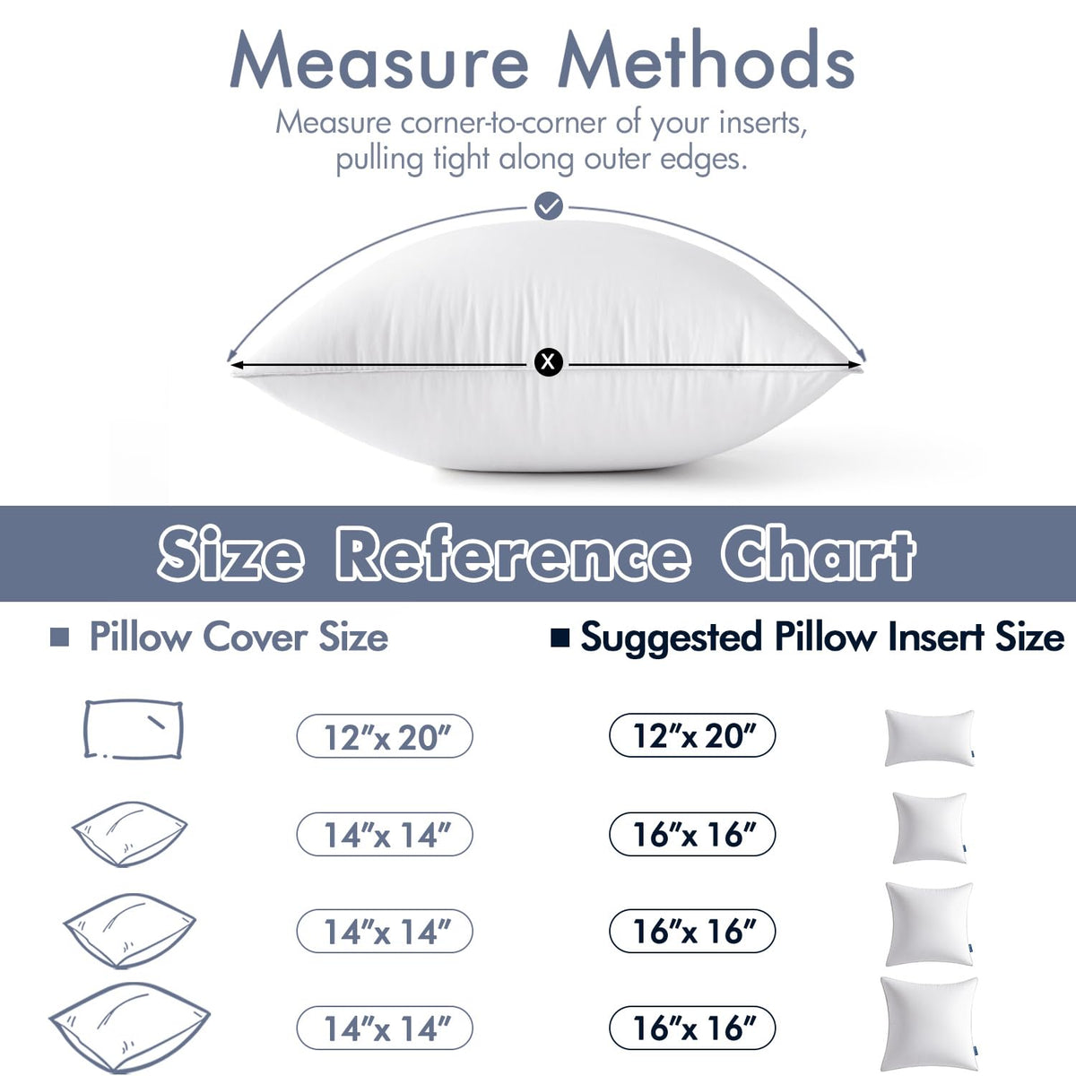 MIULEE 20x20 pillow insert dryer-friendly fluffing for quick refresh