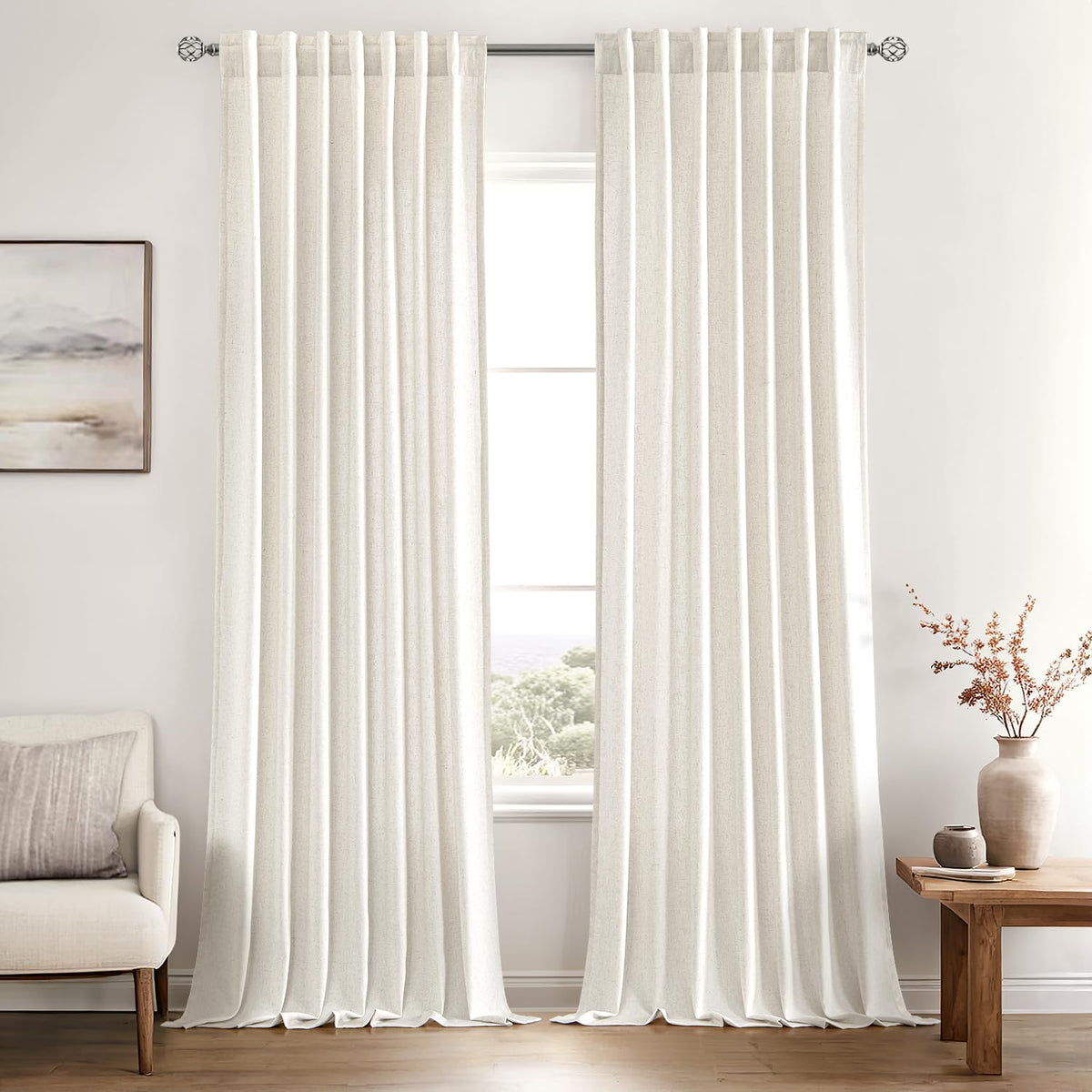 MIULEE 230 GSM linen blend fabric feels durable yet soft to touch