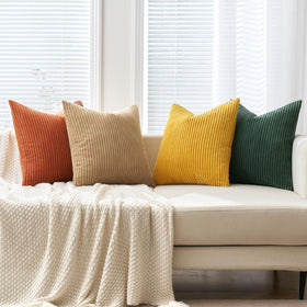 MIULEE boho stripe texture enhances modern farmhouse bedroom and living room.
