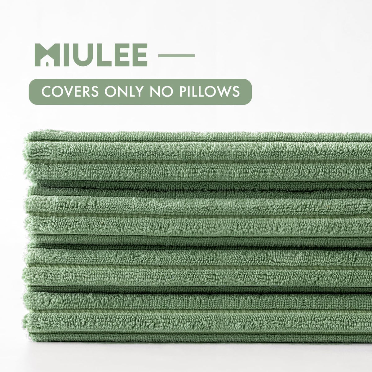 MIULEE four pack sage green pillow covers for easy seasonal refresh.