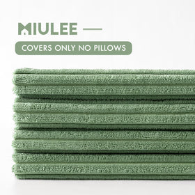 MIULEE four pack sage green pillow covers for easy seasonal refresh.