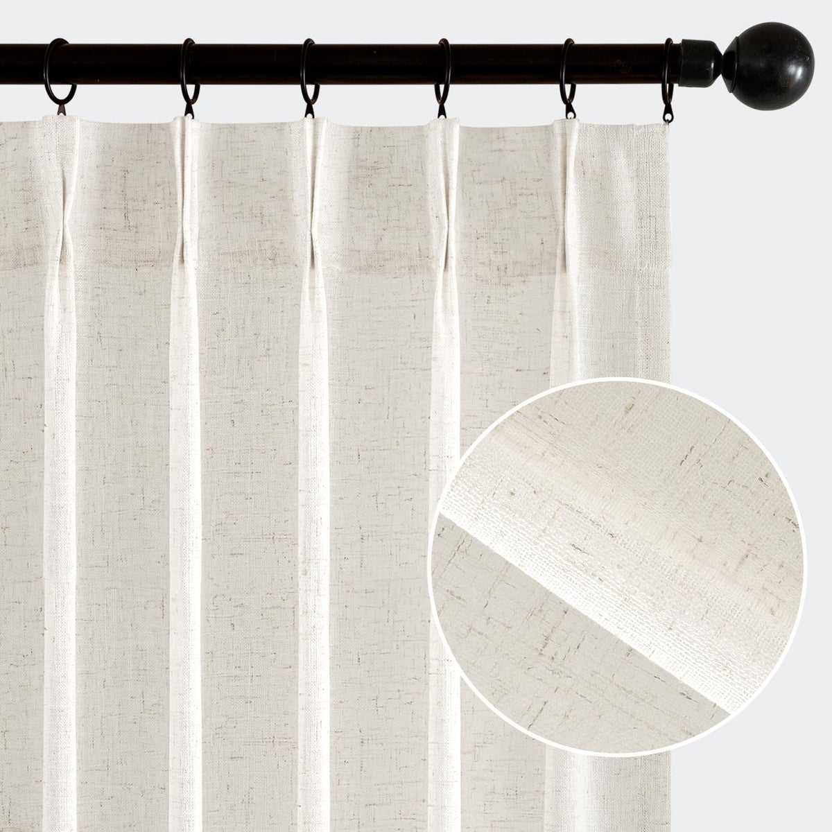 MIULEE 96in linen curtains panel demonstrating tailored drape for living rooms.