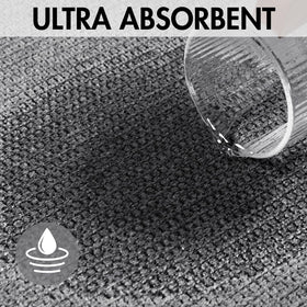 MIULEE absorbent terry cloth mat soaks up water quickly.