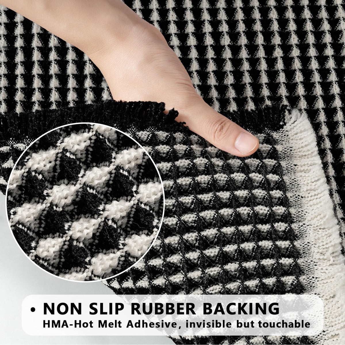 MIULEE soft waffle texture delivers cozy underfoot feel after showers.