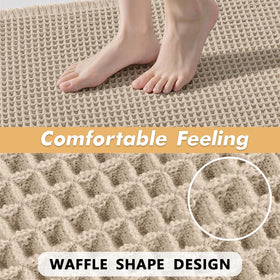 Soft, cushioned MIULEE bath mat offering cozy comfort after showers
