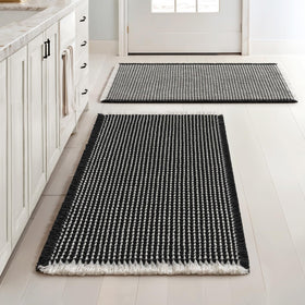 MIULEE bath rug with upgraded waffle design offers durable texture and quick absorption.