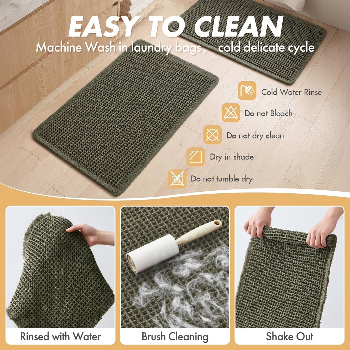 MIULEE easy-care design allows machine washing and quick air drying