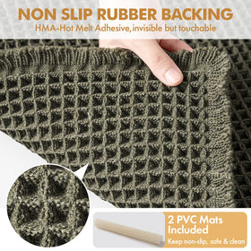 MIULEE waffle mats clear rubber backing provides reliable non-slip grip