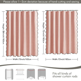 MIULEE bathroom setup with blush pink curtain for cohesive styling