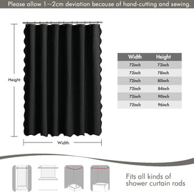 MIULEE bathroom setup shows durable, washable curtain for daily use