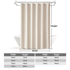 MIULEE 90-inch curtain creates a clean, hotel-like bathroom vibe.