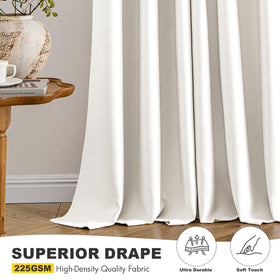 MIULEE bedroom ambience created by blackout drapes for calmer sleep.
