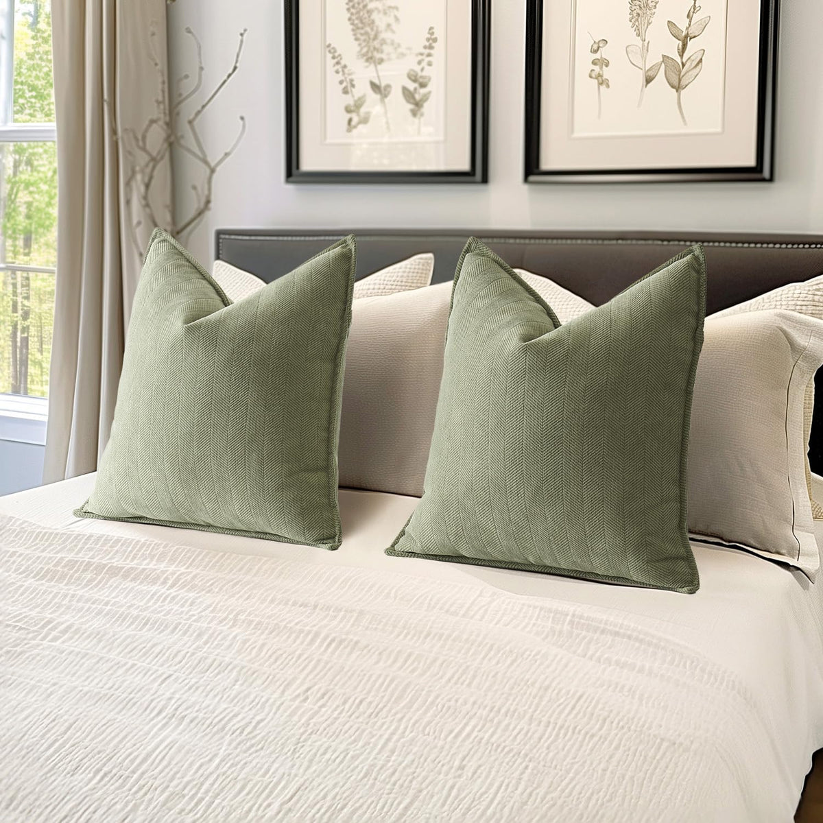 MIULEE bedroom or patio accent pillow elevates seating with chic texture.