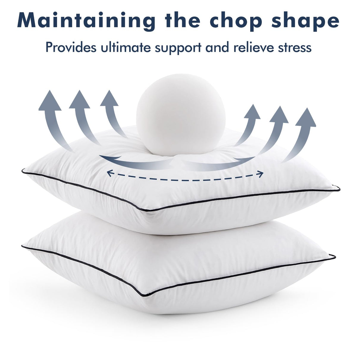 MIULEE bedroom decor idea using supportive pillows for neck relief