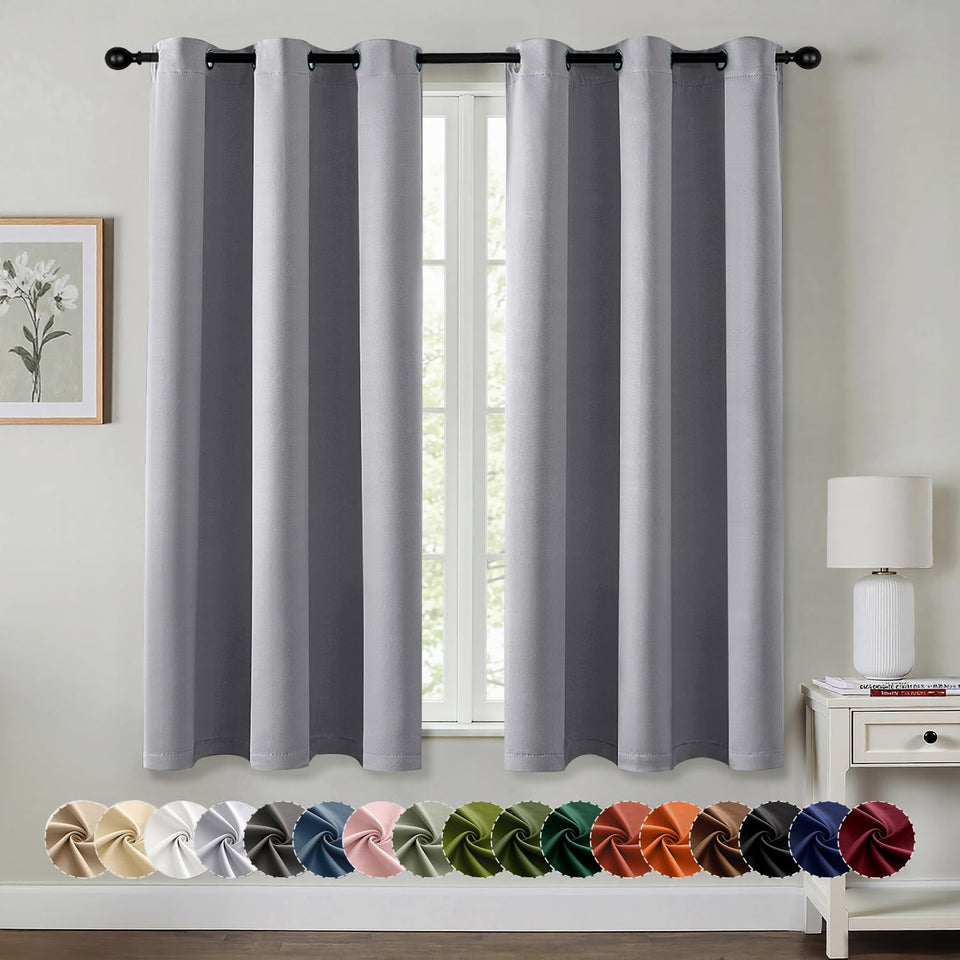 MIULEE blackout curtains front view with two panels ready to block light for better sleep