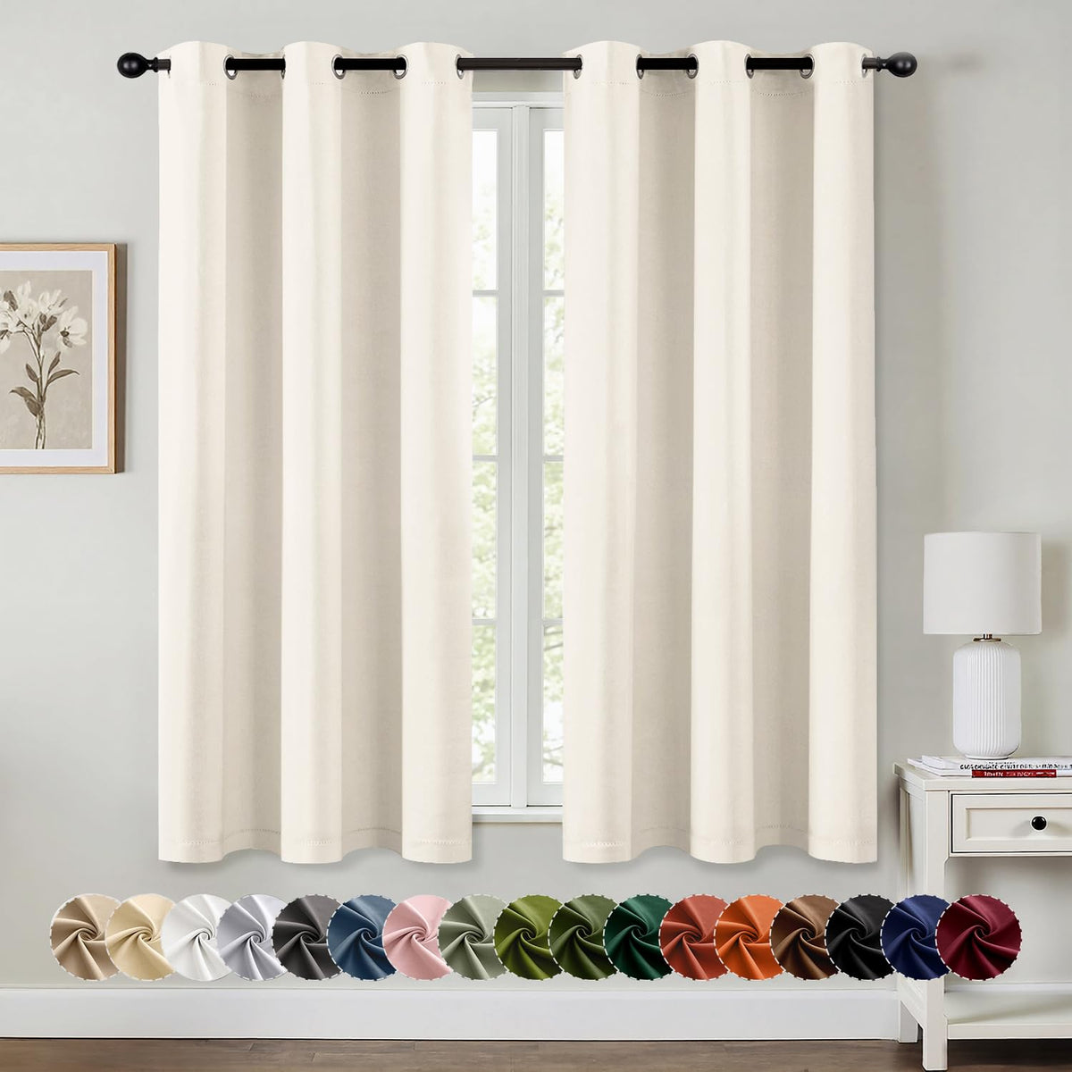 MIULEE blackout curtains two-panel set for modern living spaces