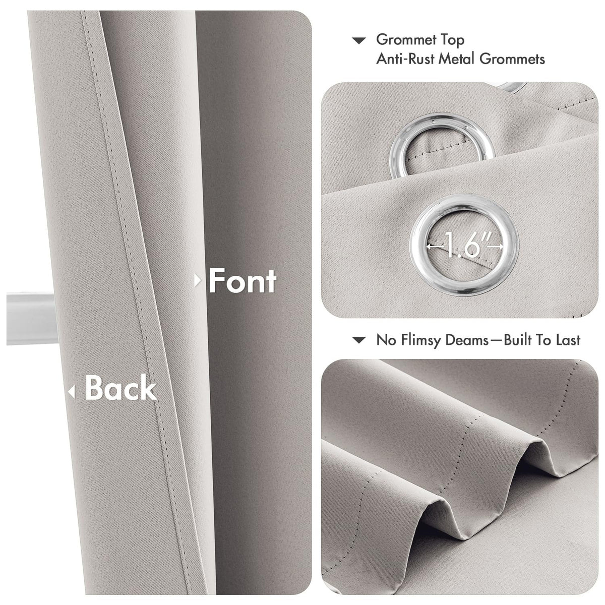 MIULEE 225GSM fabric panel showcases durable, elegant drape.