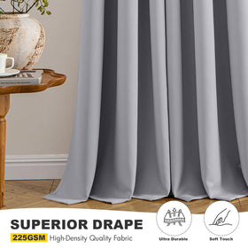 MIULEE blackout curtains in a bedroom emphasize privacy and darkness