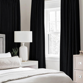 MIULEE blackout curtains closeup showing sturdy grommets for easy hanging.